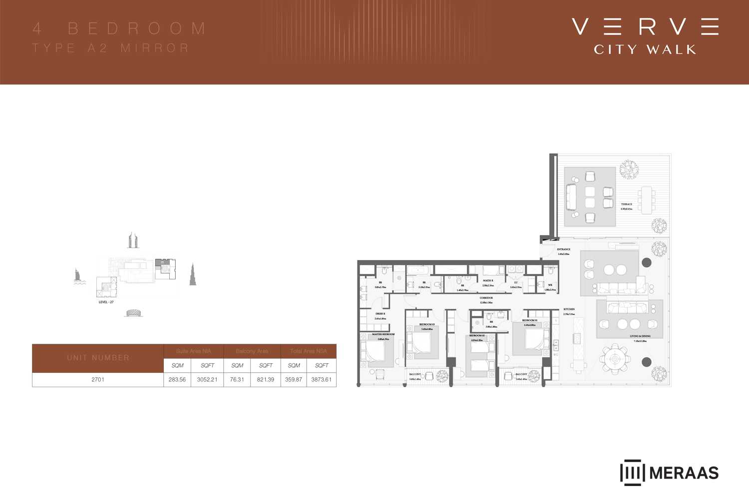 Type A2, Mirror-4BHK